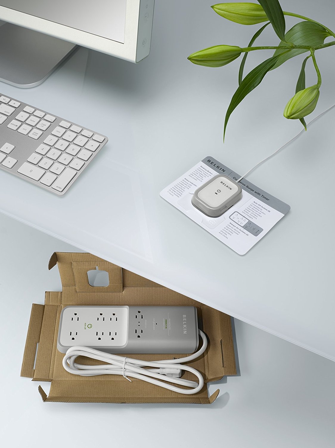 Belkin 8Outlet Conserve Switch Surge Protector with 4Foot Cord and