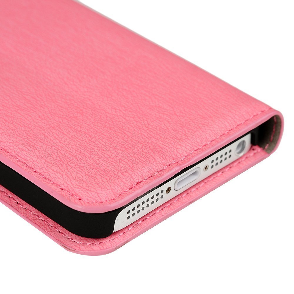 IPhone SE Case,iPhone 5S Case,iPhone 5 Case Flip Wallet Case Stand Vintage Embossed Flowers PU