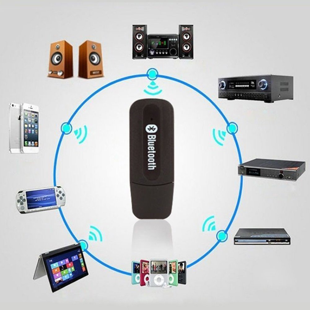 Gista Bluetooth Audio Adapter USB Wireless Portable 3.5mm Music Stereo