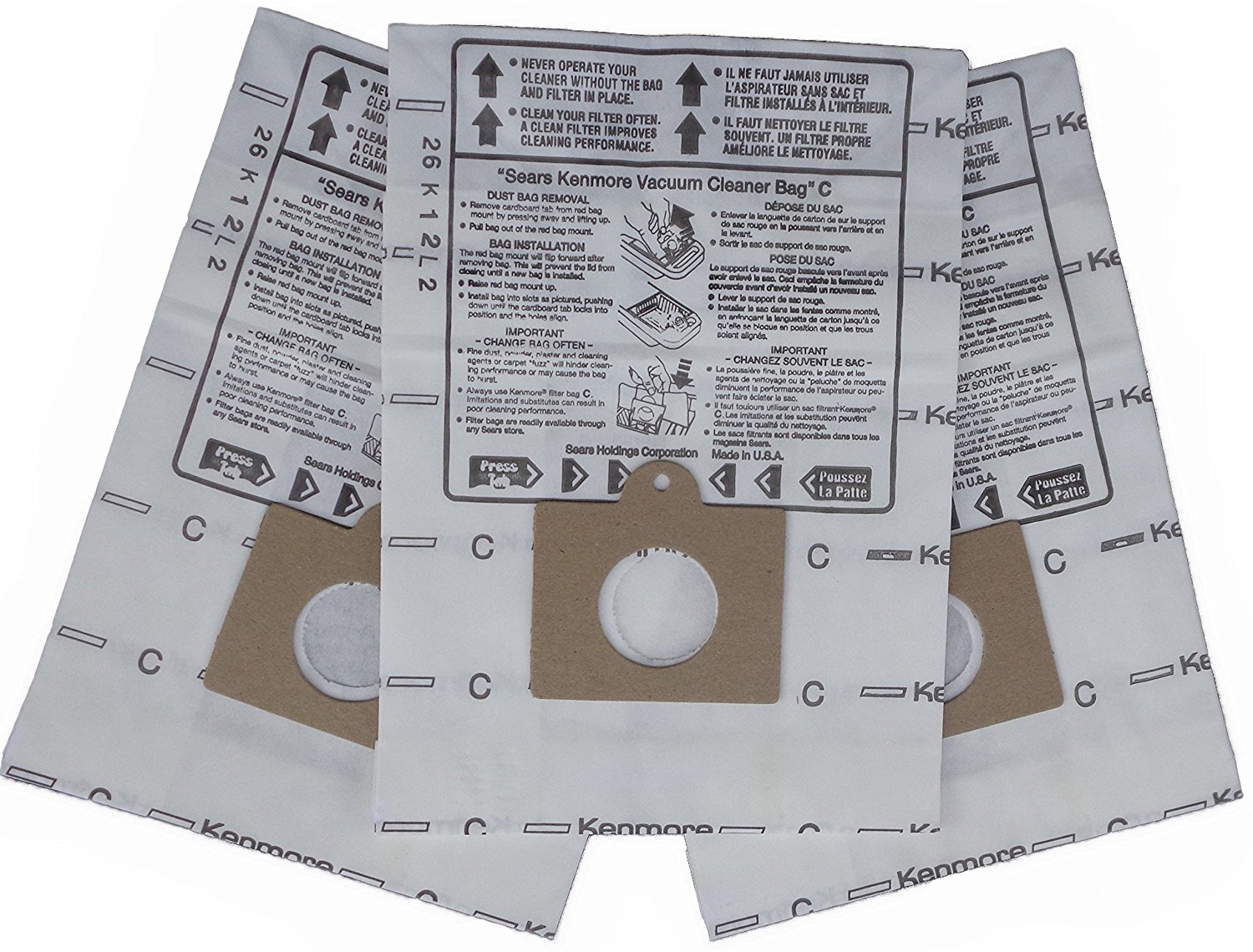 Sears UltraCare Kenmore Style C Canister Vacuum Bags, 3 pk. free image