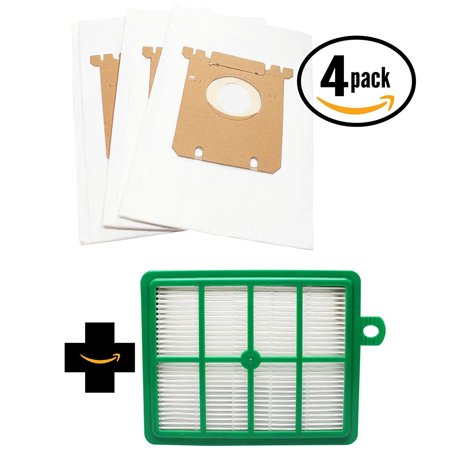 12 Replacement Electrolux EL4042A JetMaxx Vacuum Bags & 1 Filter