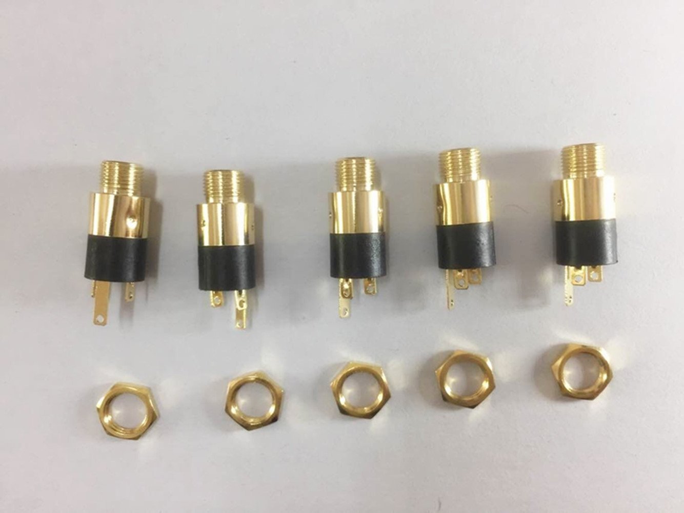 Lsgoodcare 5PCS 3.5MM Female Headphone Stereo Jack Panel Mount