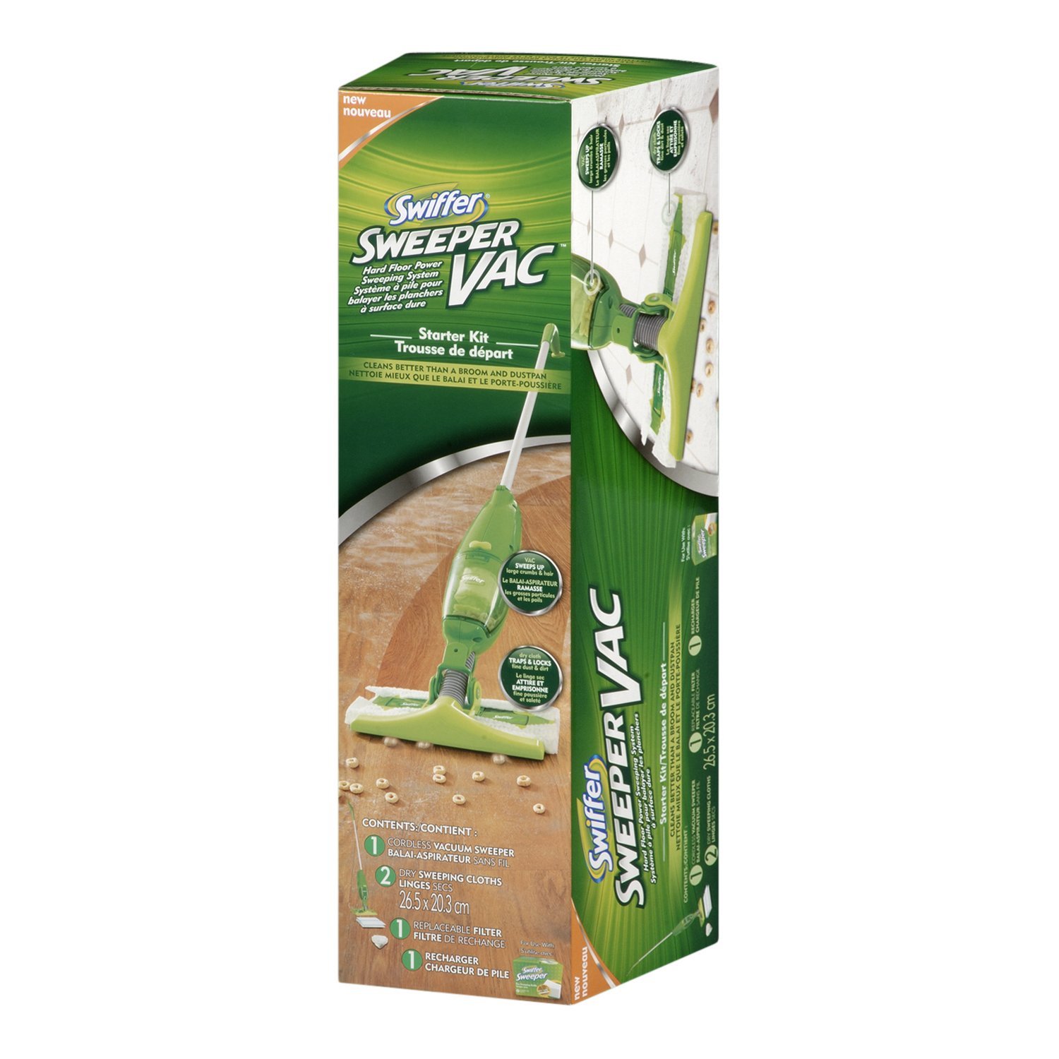 Swiffer Sweepervac Rechargeable Cordless Vacuum Starter Kit, 1 Kit free