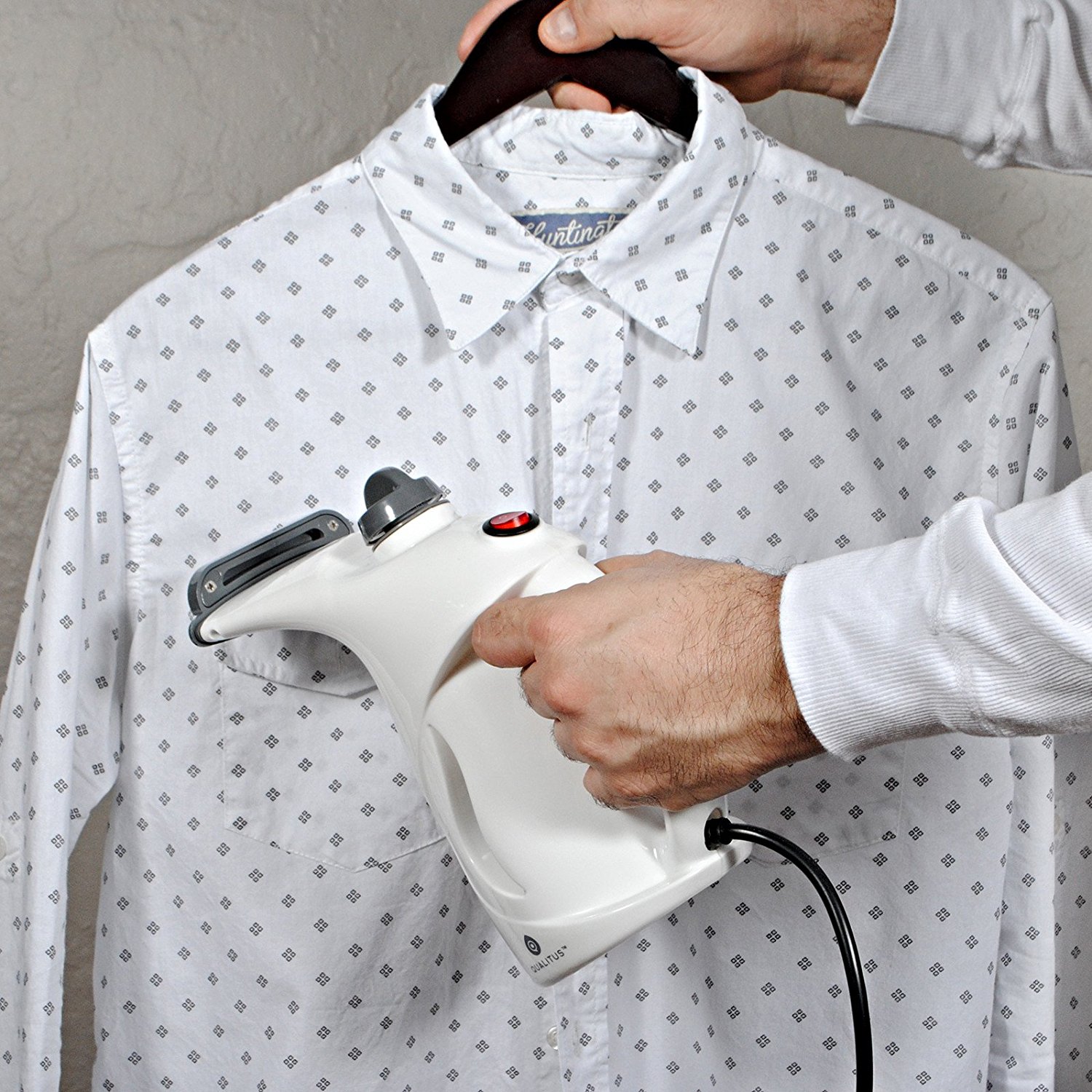 Qualitus Handheld Steam Cleaner with Dust and Hair Brush Attachment