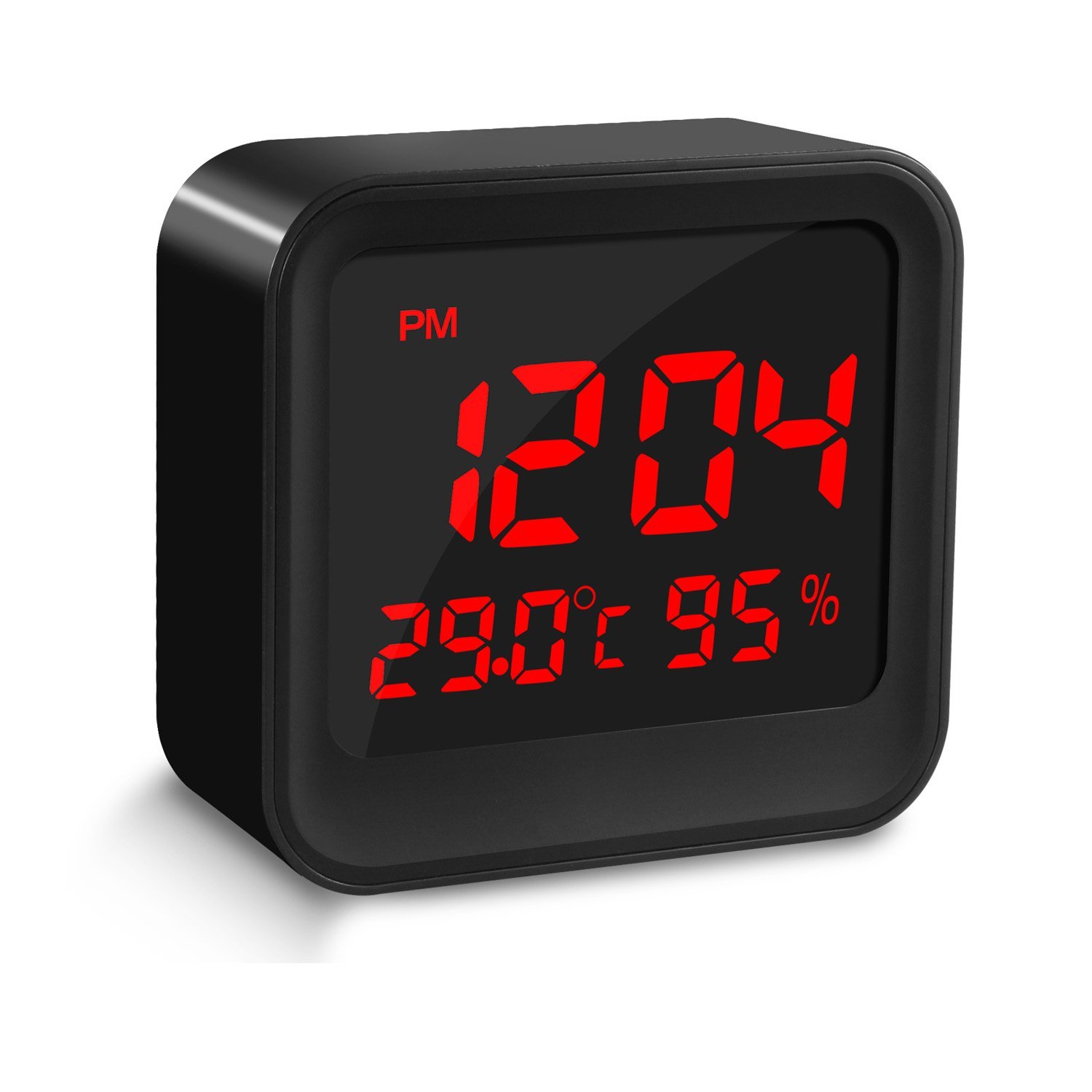 BonyTek Multifunctional Mute Digital Clock Thermometer Hygrometer with