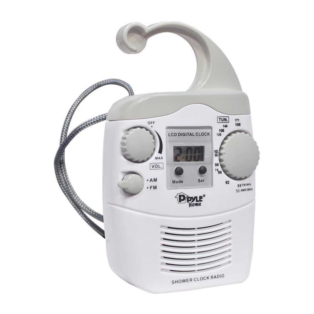Pyle Home PSR6 Waterproof Shower Clock Radio N2 free image download
