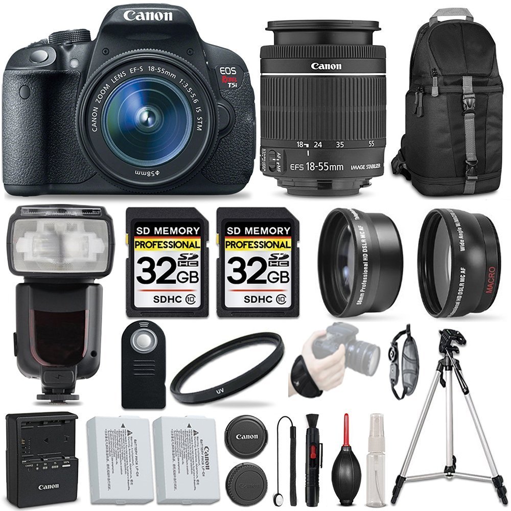 Canon EOS Rebel T5i DSLR Camera Full HD 1080p + Canon1855mm IS STM