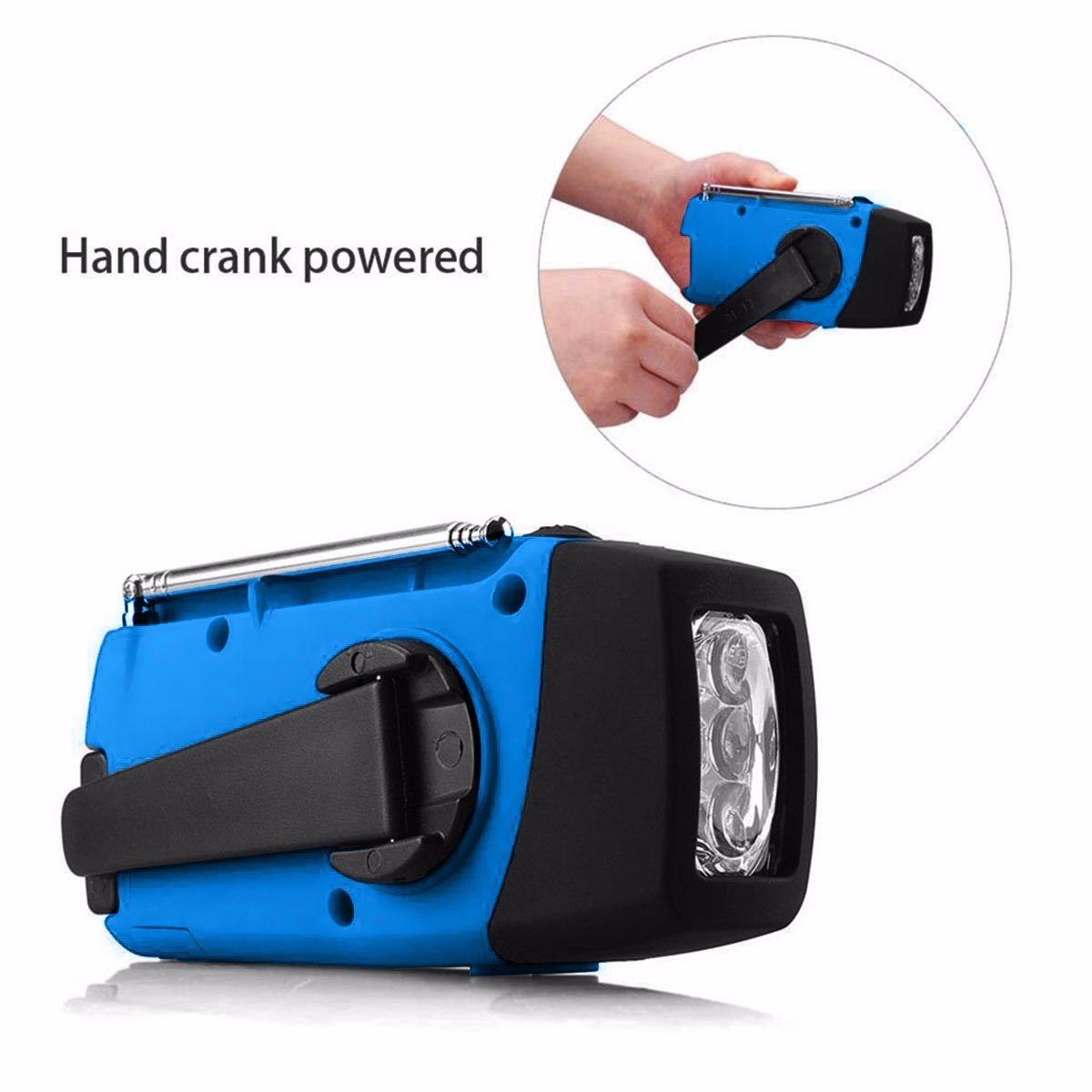 OUTERDO Dynamo Emergency Radio Solar Hand Crank Self Powered AM/FM/NOAA