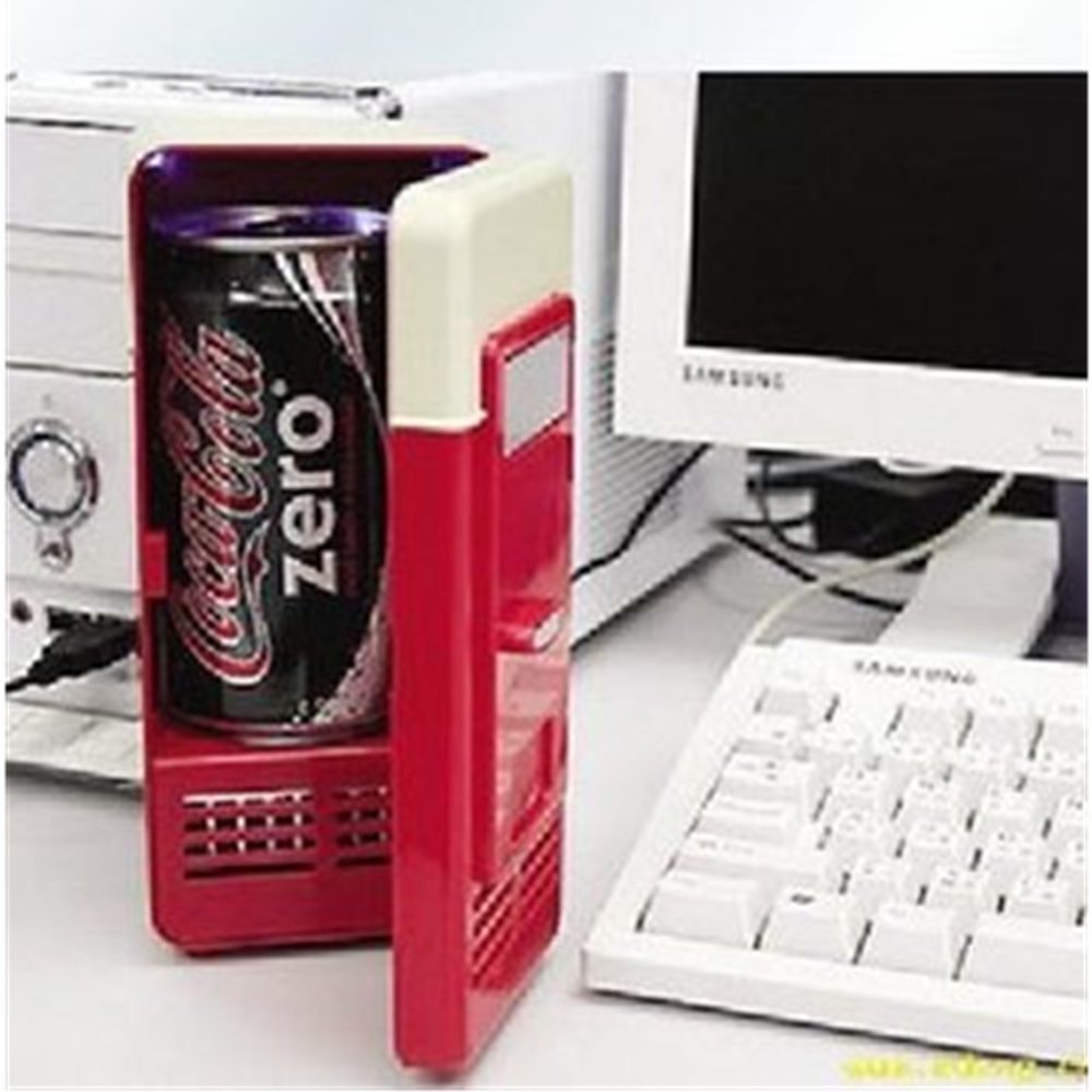 KAKA(TM) Portable Mini USB Car Refrigerator Fridge Beverage Drink Cans