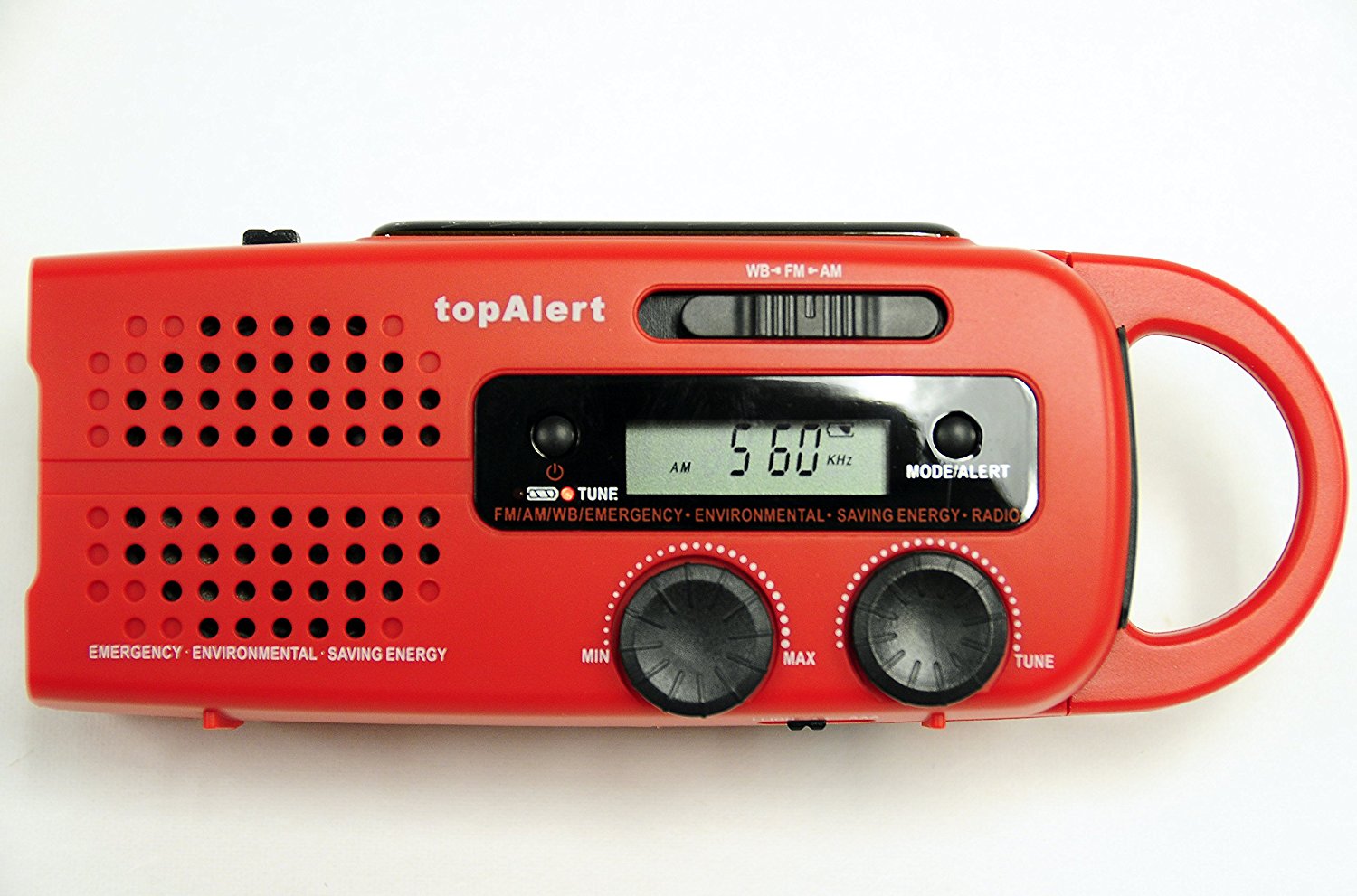 TopAlert MD019 Emergency Solar Hand Crank Weather Alert Radio free