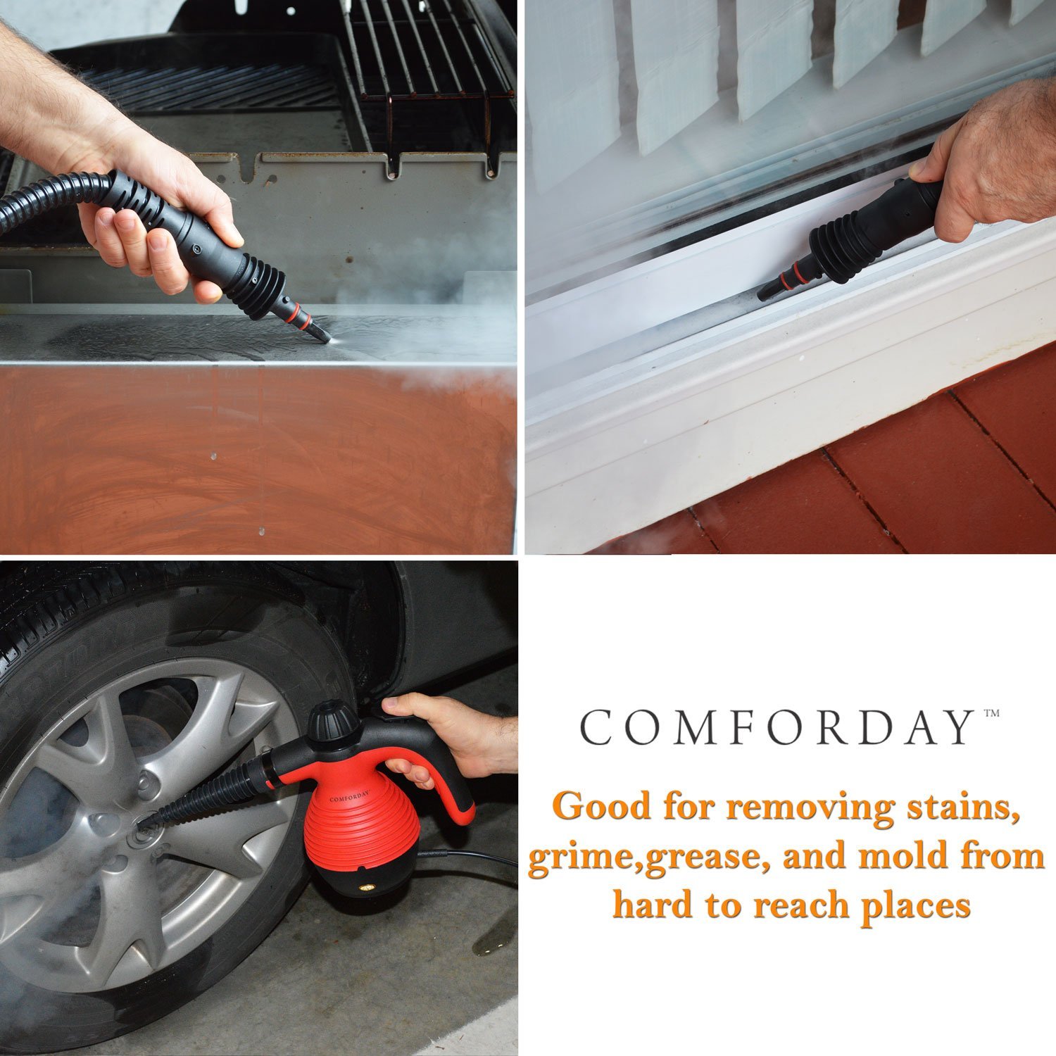 New Version SpillProof MultiPurpose Handheld Steam Cleaner with Safety Lock steamer for stain