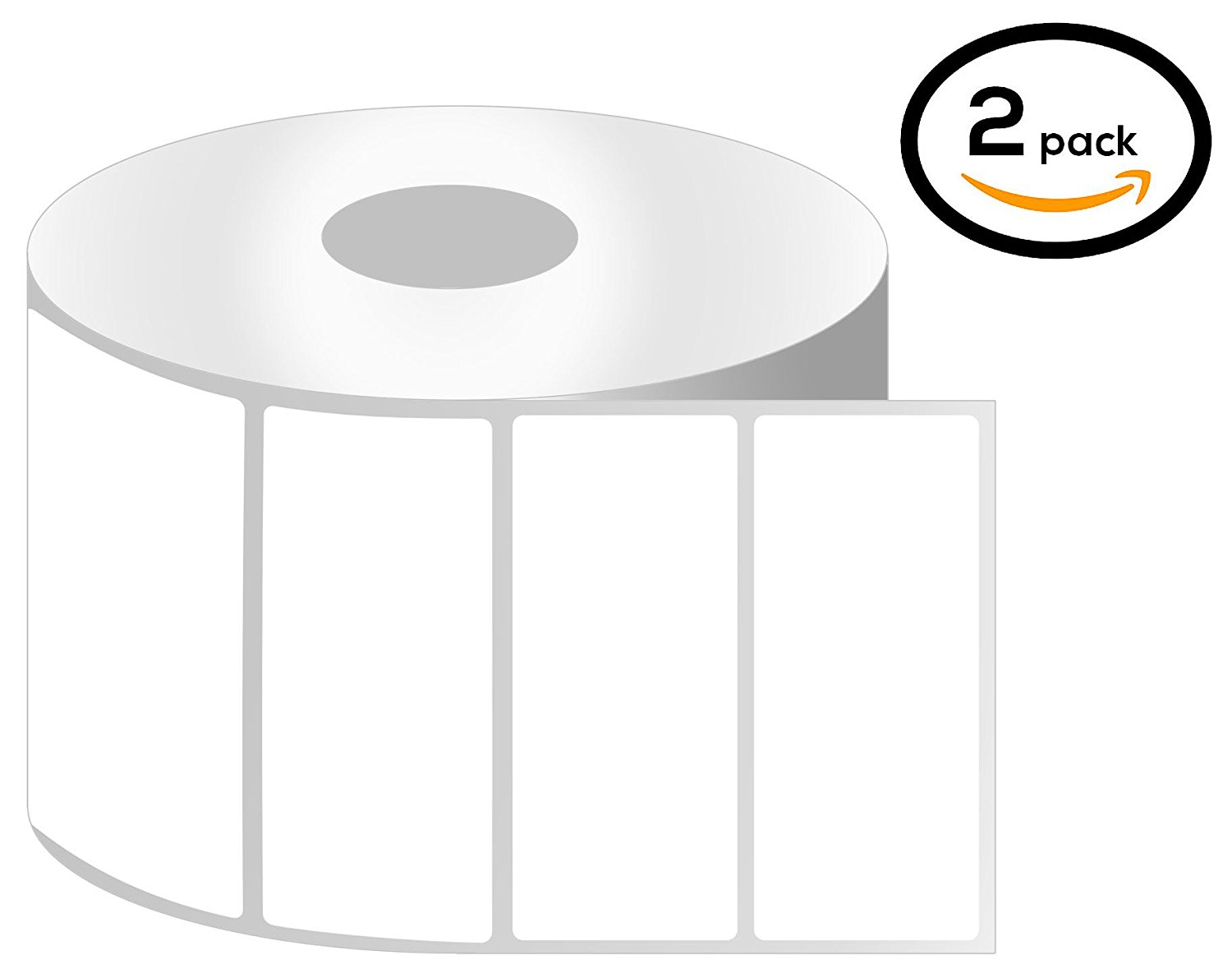1 Inch Core 4 x 1 Zebra Compatible Direct Thermal Labels 2 Rolls for