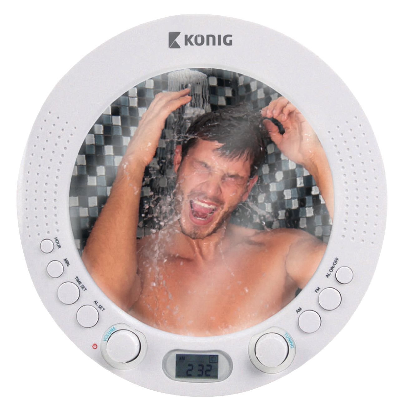 Konig AM/FM shower radio with mirror [HAVSR42] N3 free image download