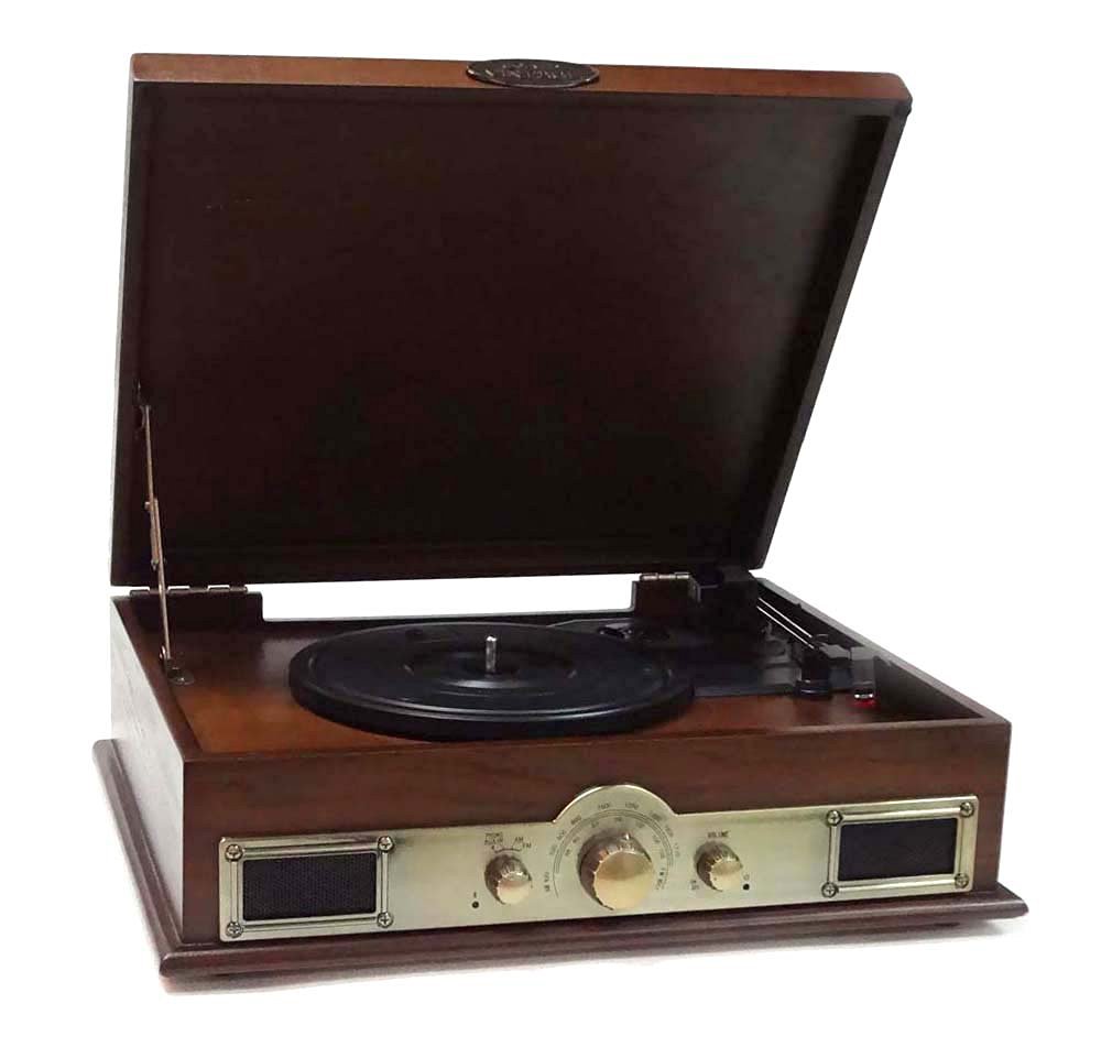 Pyle PTT30WD Bluetooth Vintage Classic Style Turntable Wireless Music