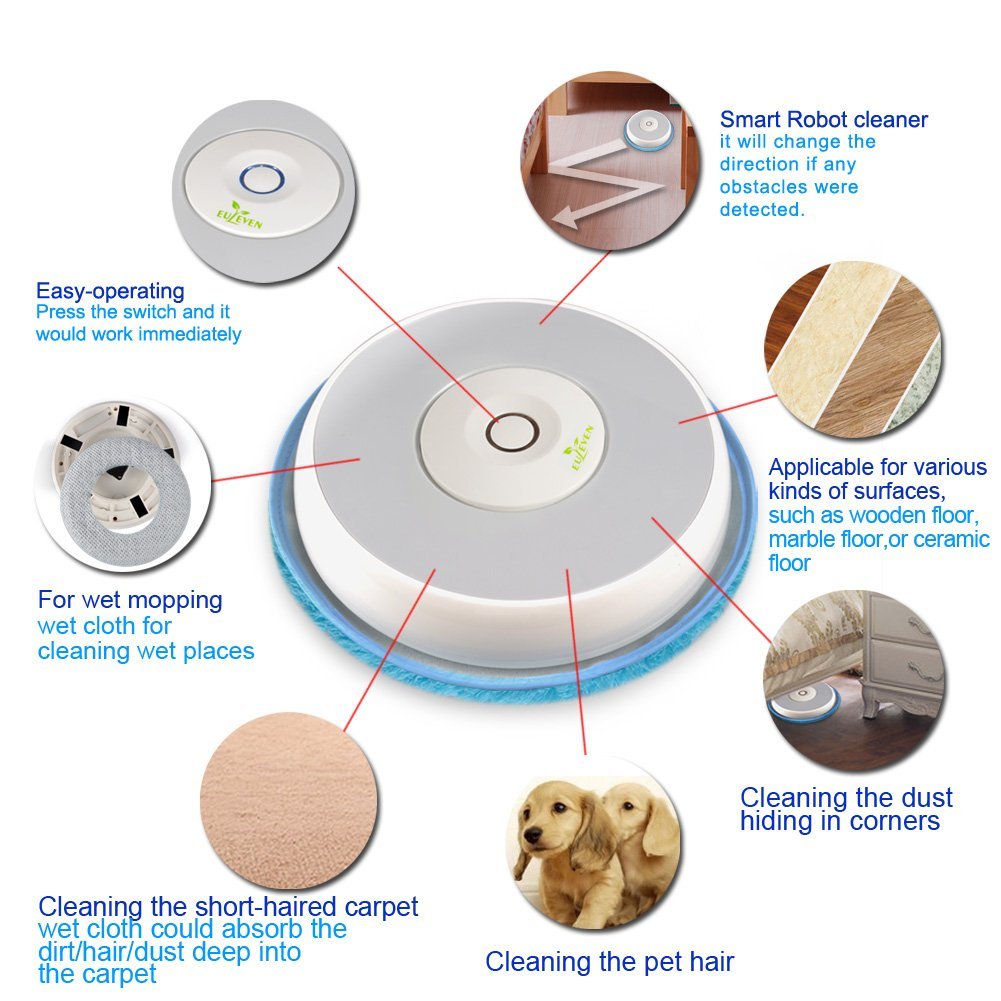 Mopping Robot, Euleven 3075 Floor Mopping, Robotic Cleaner free image