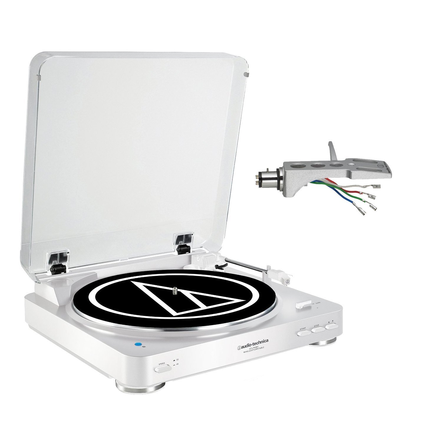 Audio Technica Turntable and Universal Headshell Bundle ATLP60BTWH free