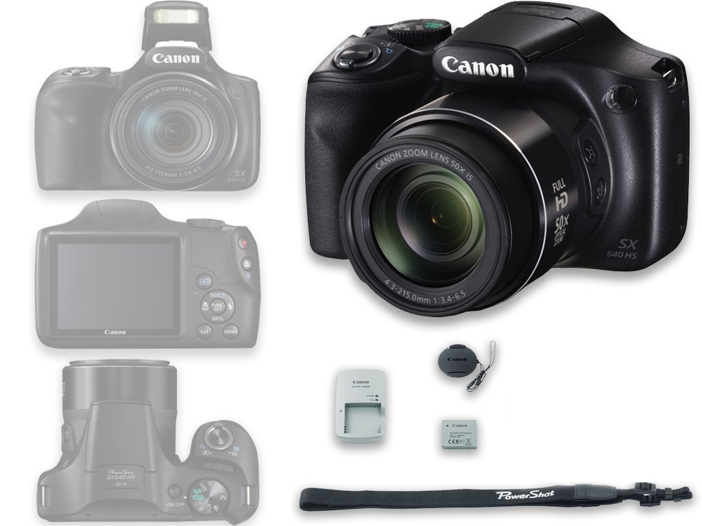 Canon PowerShot SX540 HS with 50x Optical Zoom and BuiltIn WiFi