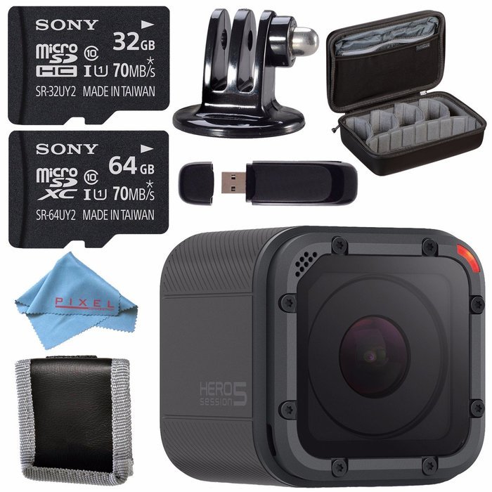 GoPro HERO5 Session CHDHS501 + Sony 32GB microSDHC Card + Sony 64GB