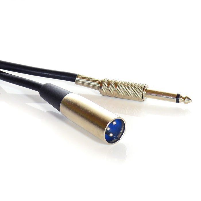 InstallerParts 10 ft XLR 3P Male 1/4" Mono Microphone Cable
