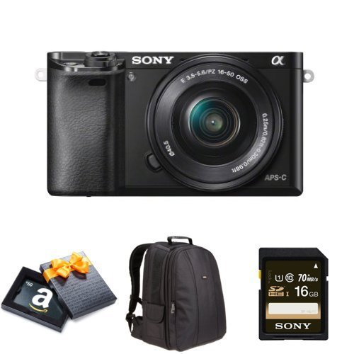 Sony Alpha a6000 Mirrorless Digital Camera with 1650mm Power Zoom Lens