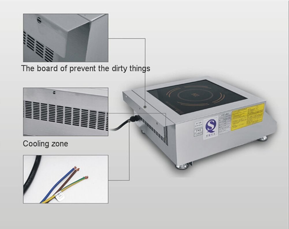 5000 Watt Countertop Commercial Induction Cooktop Burner, Electric