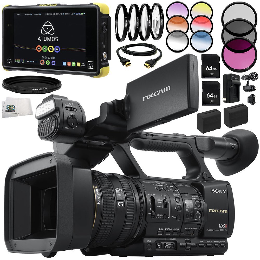 Sony HXRNX5R NXCAM Professional Camcorder 13PC Accessory Bundle