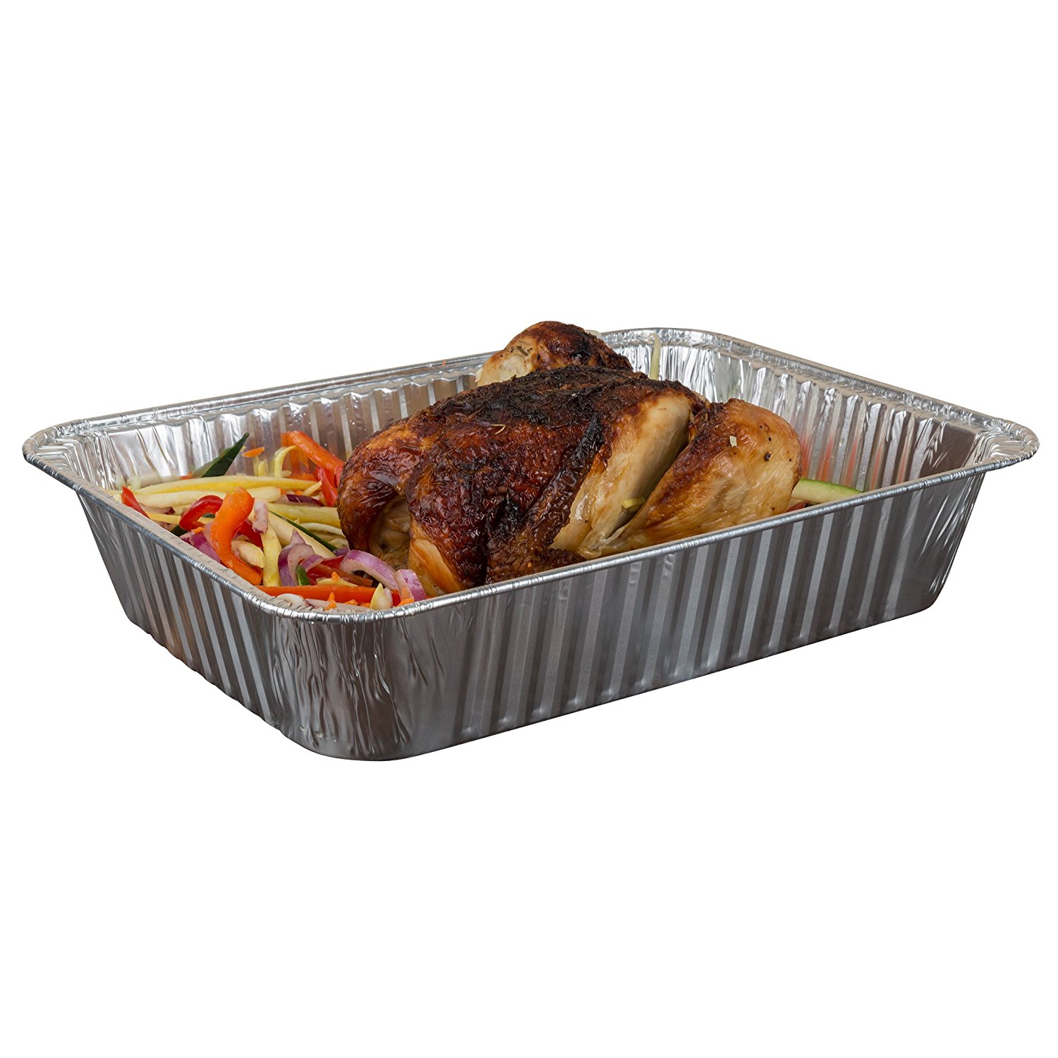 Sturdy Gauge Deep Lasagna Pan [12 Pack] Disposable Aluminum Pans Ideal for Roasts, Casseroles