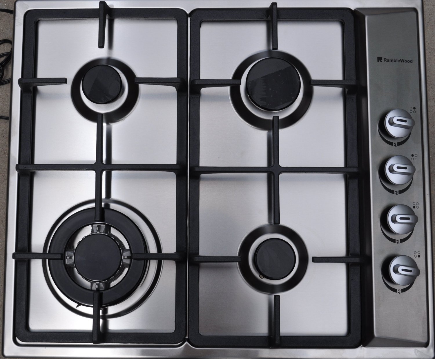 Ramblewood High Efficiency 4 Burner Natural Gas Cooktop, Sealed Burner