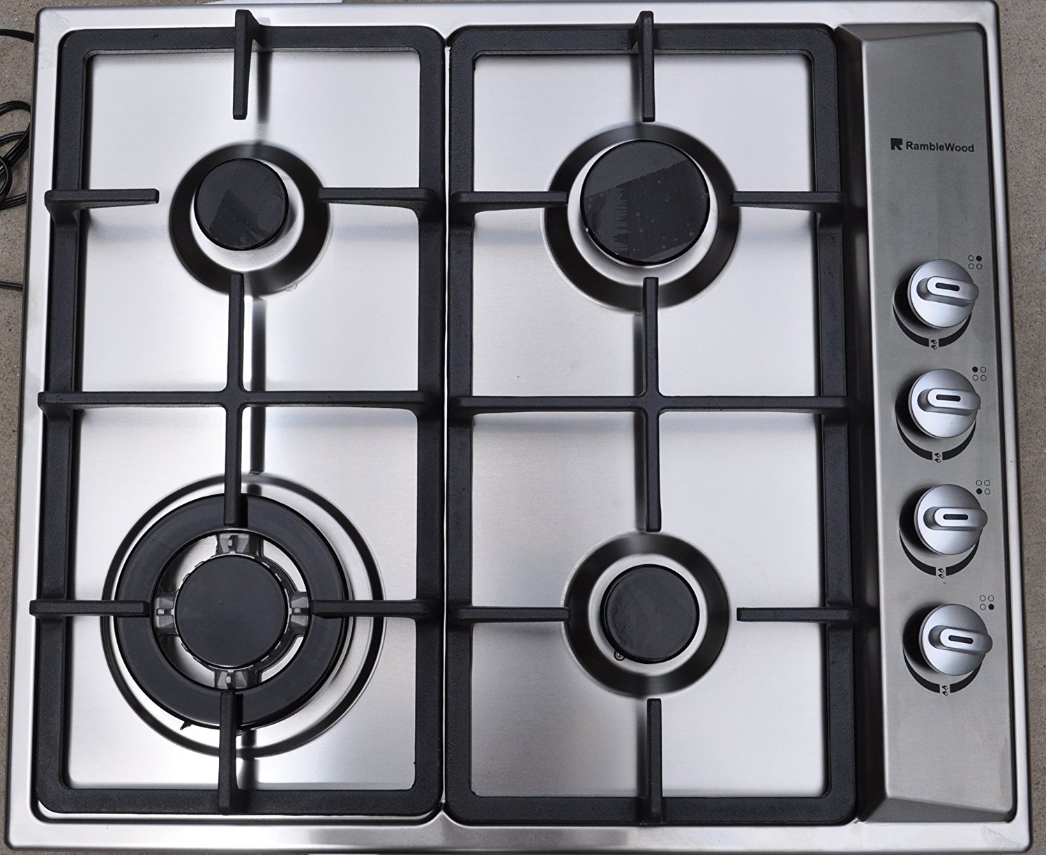 Ramblewood High Efficiency 4 Burner Natural Gas Cooktop, Sealed Burner GC450N N5 free image