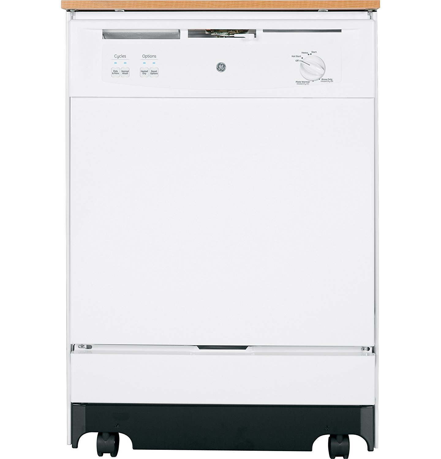 GE GSC3500DWW 25" White Portable Full Console Dishwasher Energy Star