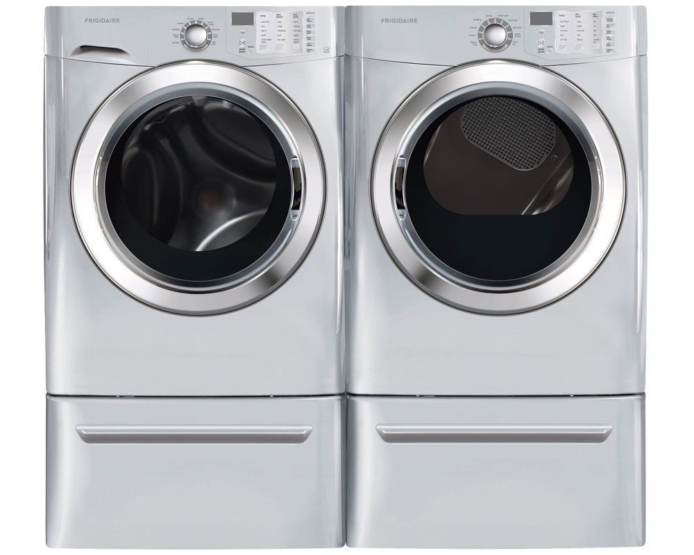 Frigidaire Silver Front Load Laundry Pair with FFFS5115PA 27" Washer