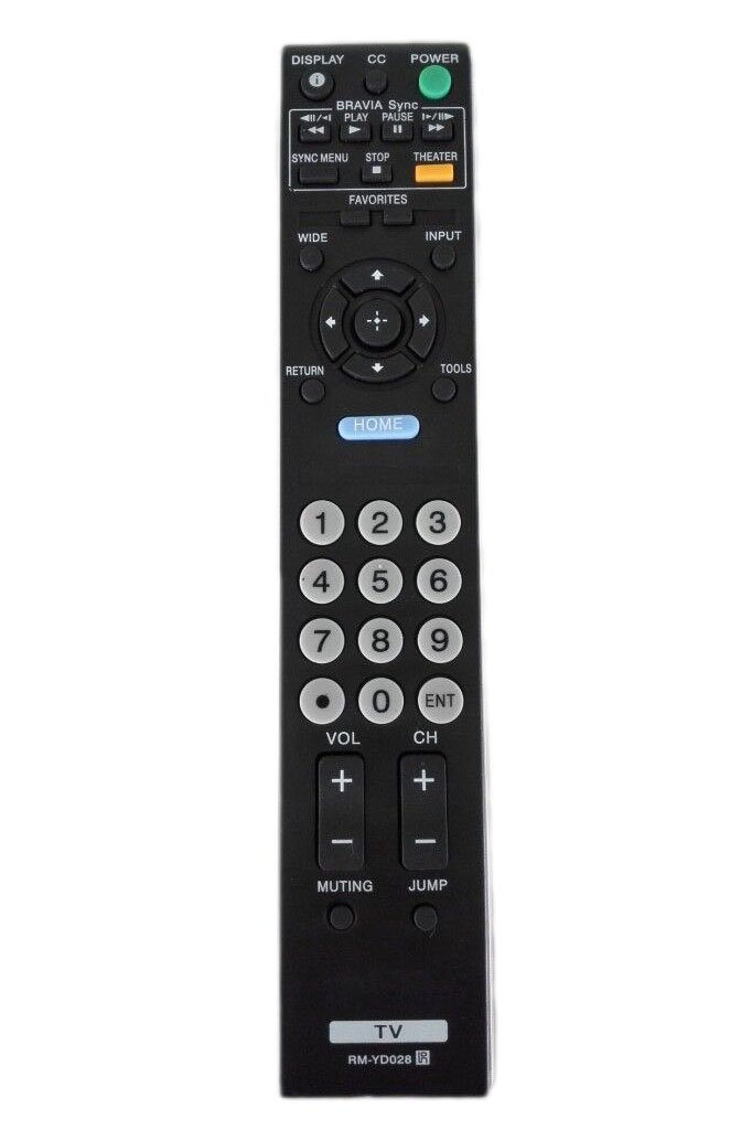 Replaced TV Remote Control for Sony RMYD028 KDL32XBR9 KDL40S5100