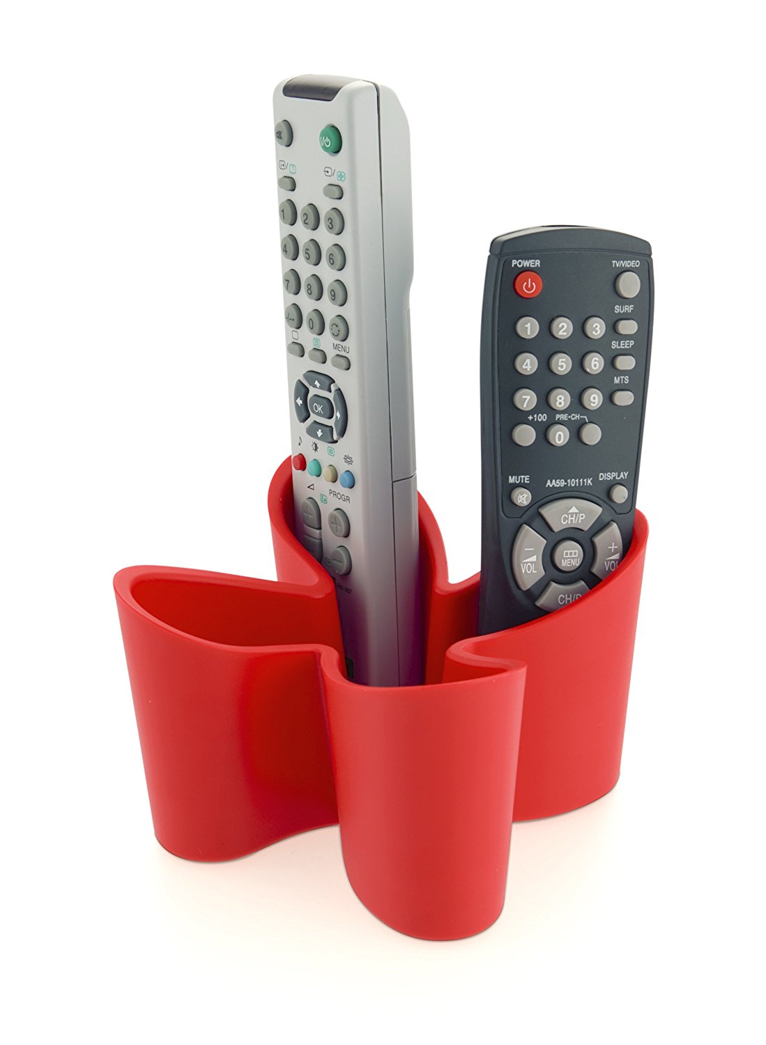 Cozy Remote Control Tidy Remote Holder and TV Remote Organizer (Red