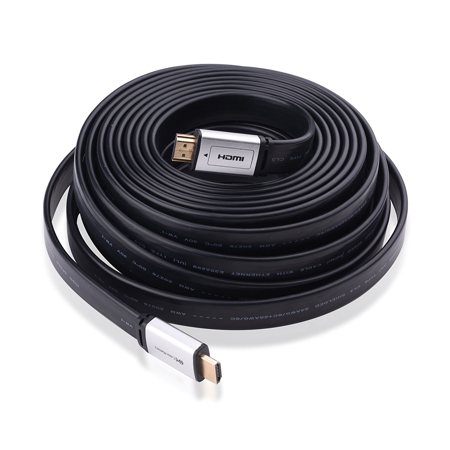 Cable Matters CL3 Rated (InWall Installation) Flat High Speed HDMI