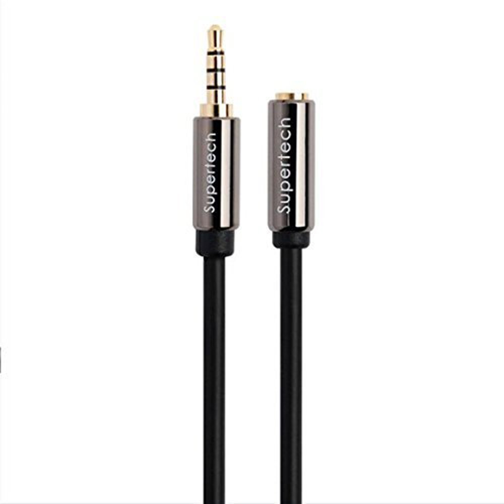Supertech 3.5mm Audio Cable Male to Female Extension Stereo Auxiliary Cable 24K Gold Plated 4