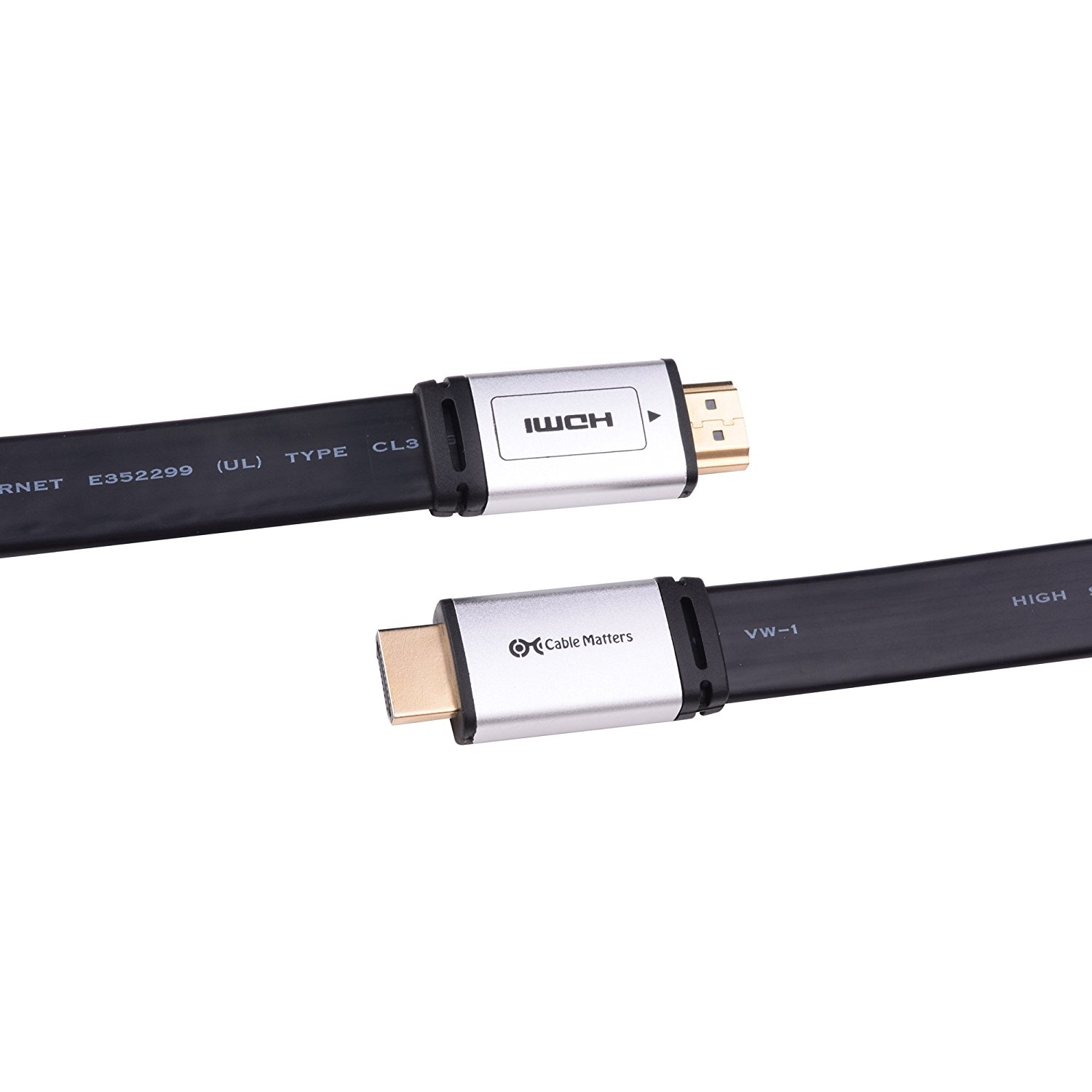 Cable Matters CL3 Rated (InWall Installation) Flat High Speed HDMI