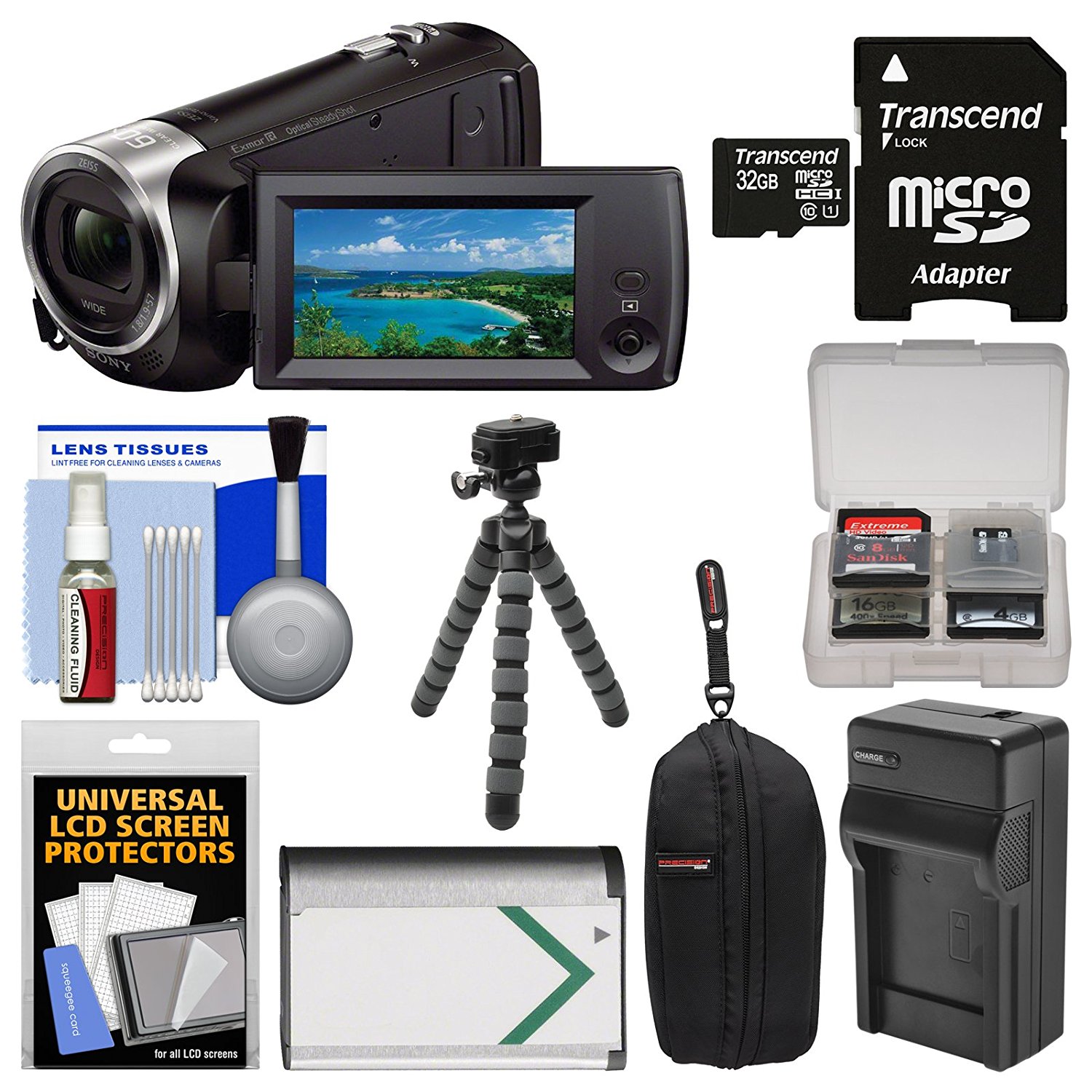 Sony Handycam HDRCX405 1080p HD Video Camera Camcorder with 32GB Card