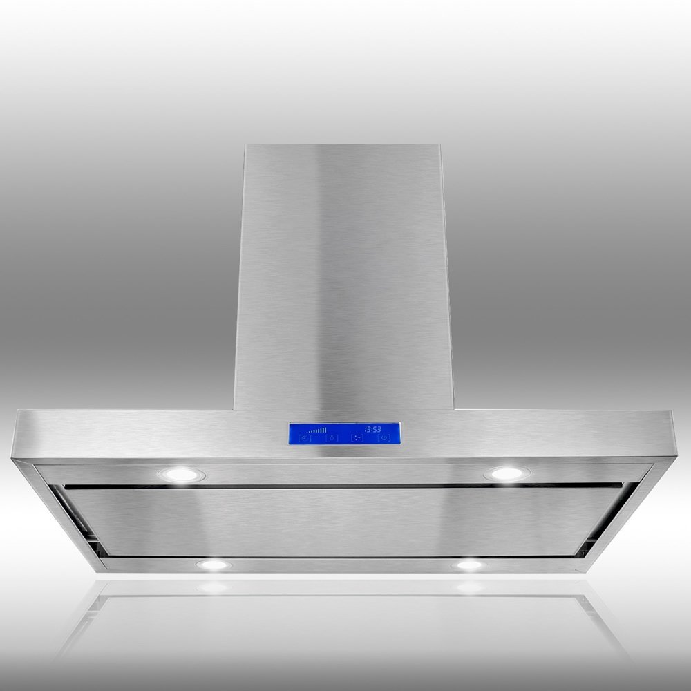 AKDY AIR27PS236 36" Island Mount Ducted Range Hood with 870 CFM Motor 3