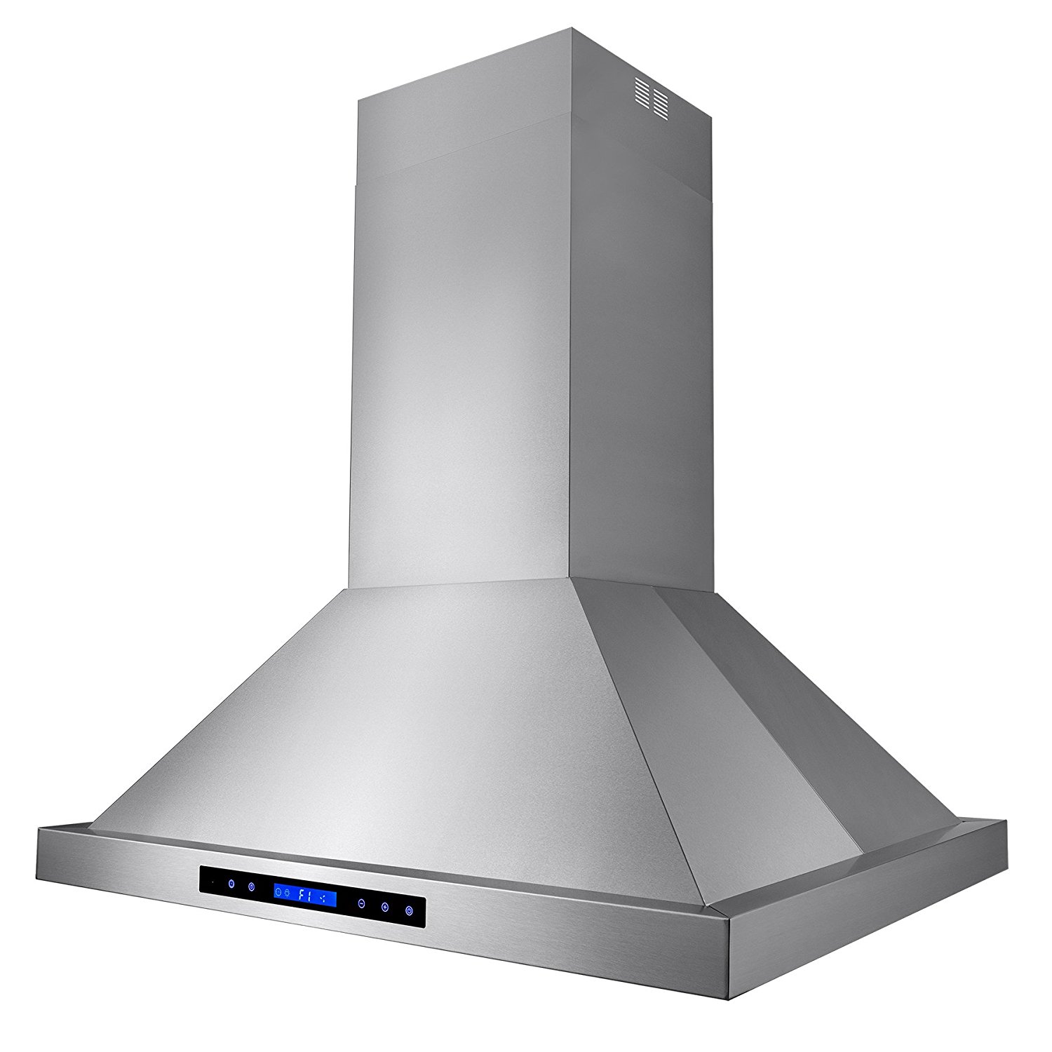 AKDY® 30" Stainless Steel Island Mount Range Hood Touch Screen Display
