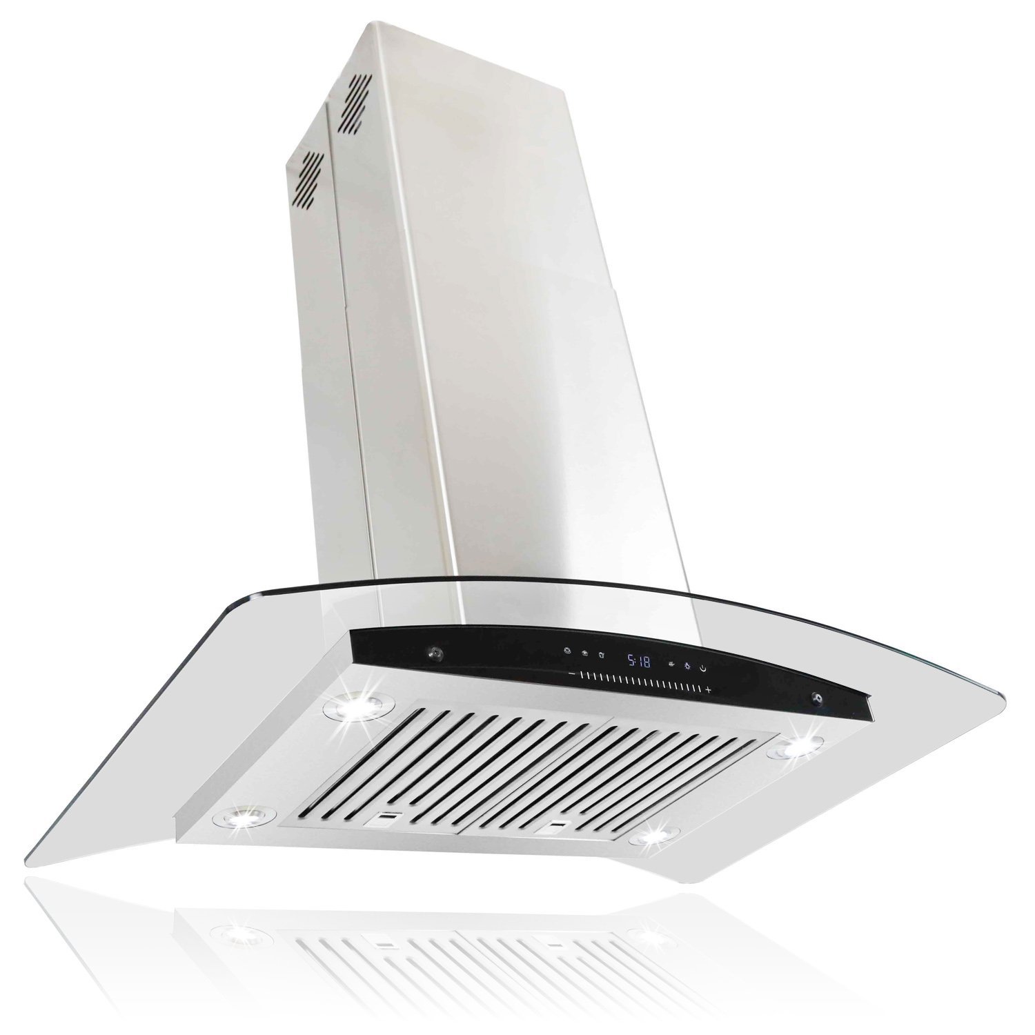 AKDY New 30" European Style Island Mount Stainless Steel Range Hood