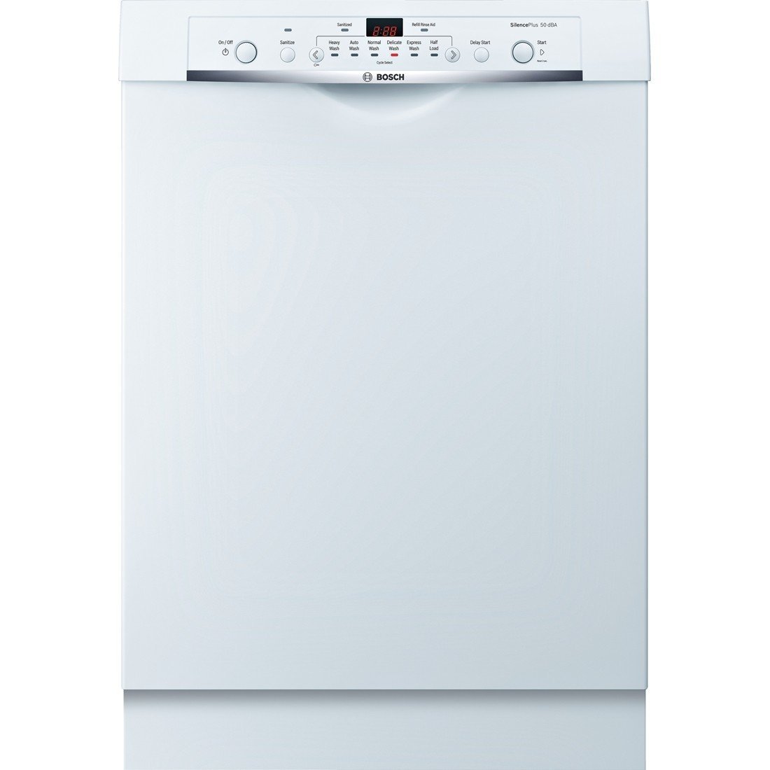 Bosch SHE3AR72UC Ascenta 24" White Full Console Dishwasher Energy