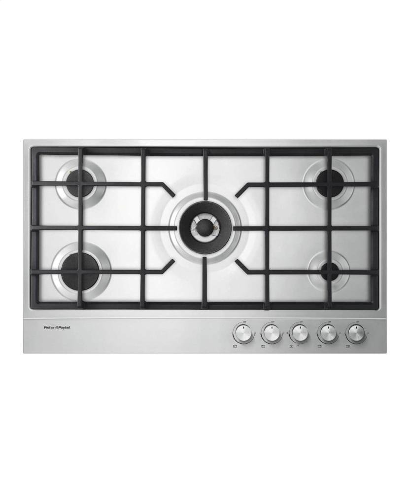 FisherPaykel CG365DLPX1 36" Gas Cooktop with 5 Sealed Burners, Dual