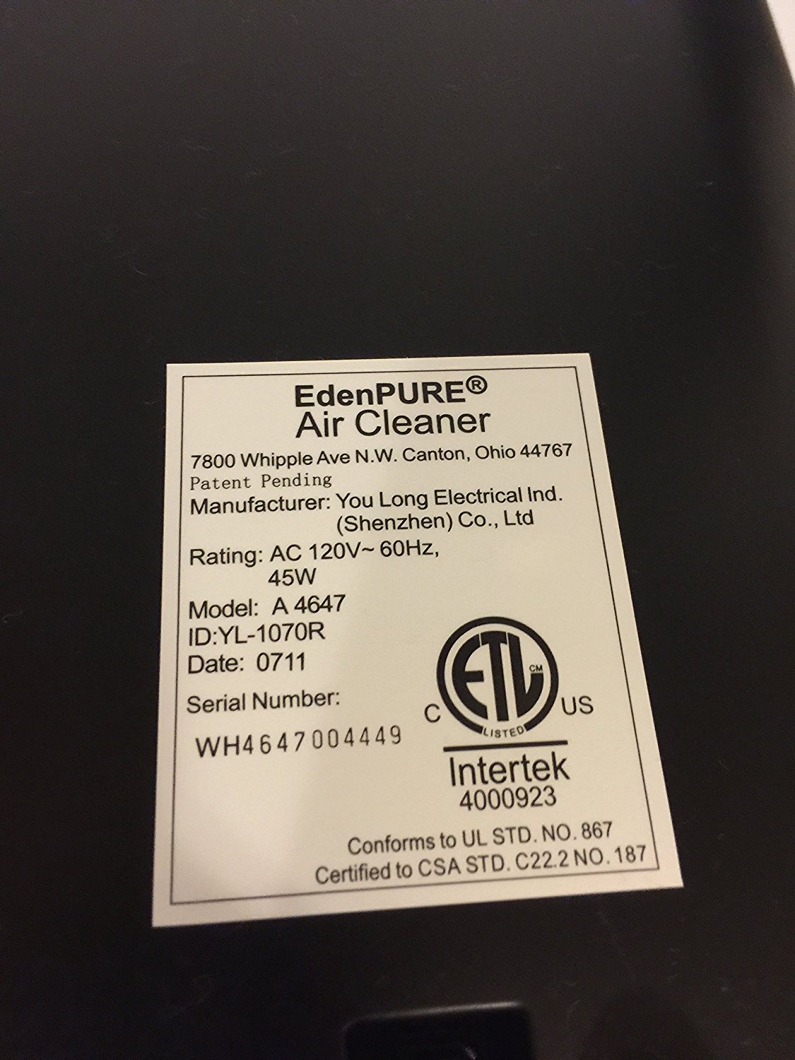 Edenpure 6 Air Purifier N5 free image download