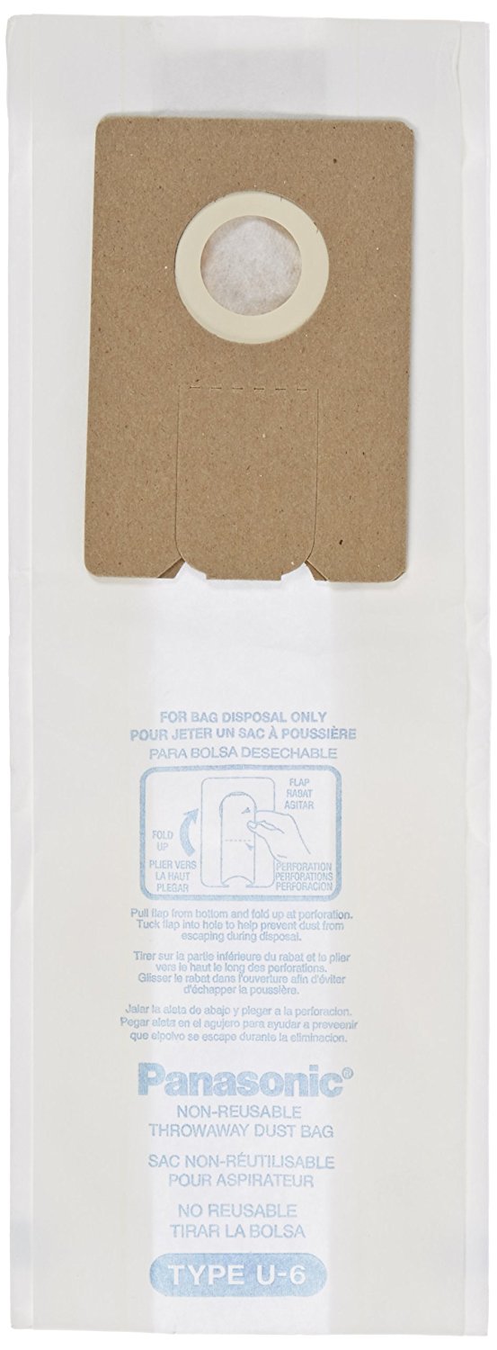 Panasonic MCV145M Type U6 Bags for Upright Vacuums 3 / BG free
