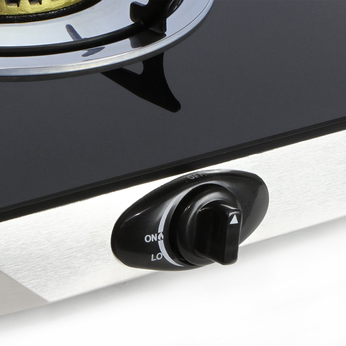 XtremepowerUS Deluxe Propane Gas Range Stove 2 Burner Tempered Glass