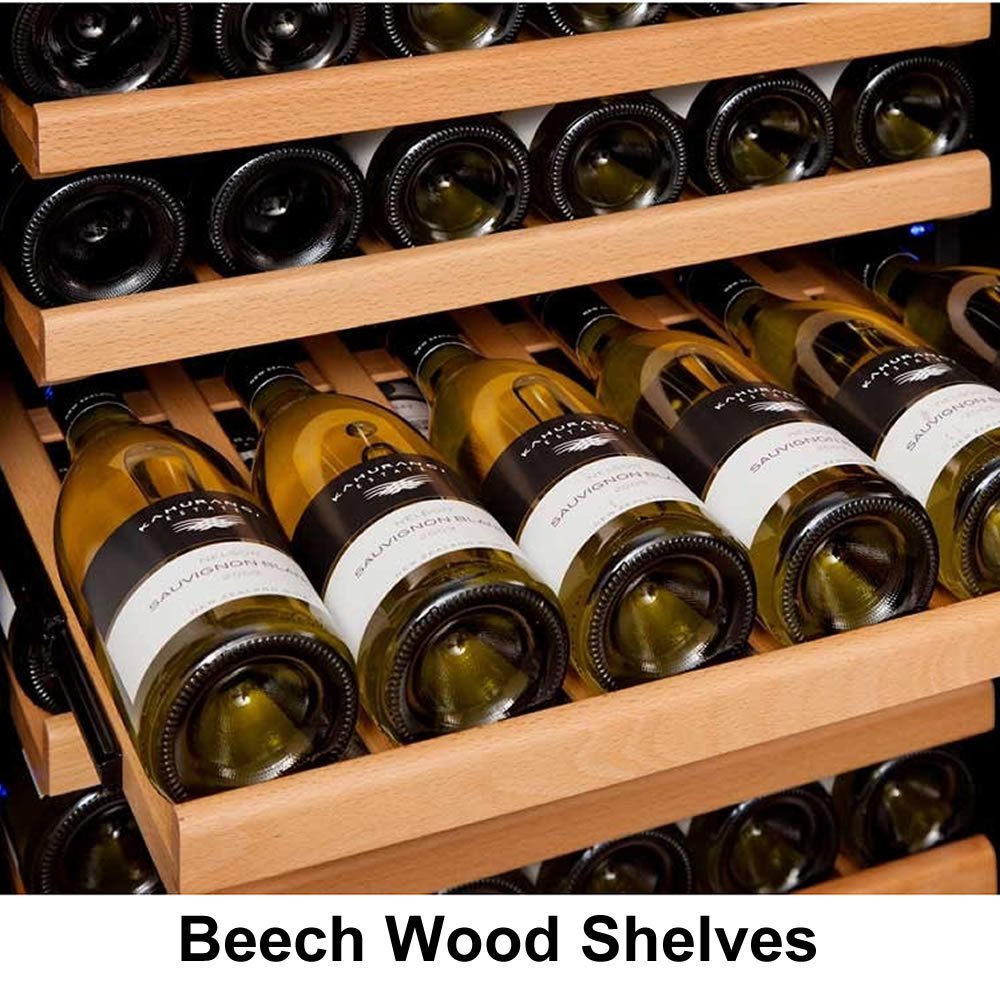 KingsBottle PRO Series 25 Bottle Single Zone Wine Cooler, Black N15