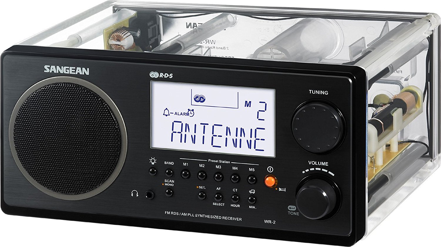 Sangean All in One AM/FM Alarm Clock Radio with Large Easy to Read