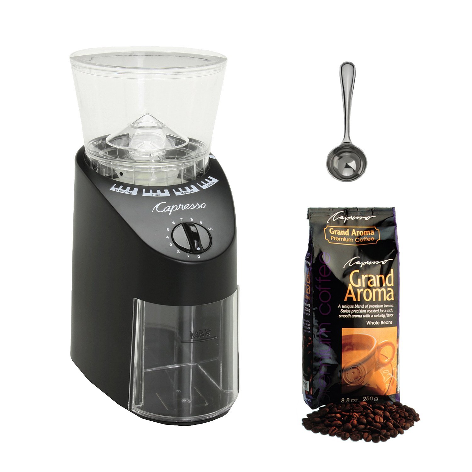 Capresso Jura Infinity 560.01 Conical Burr Coffee Grinder Black