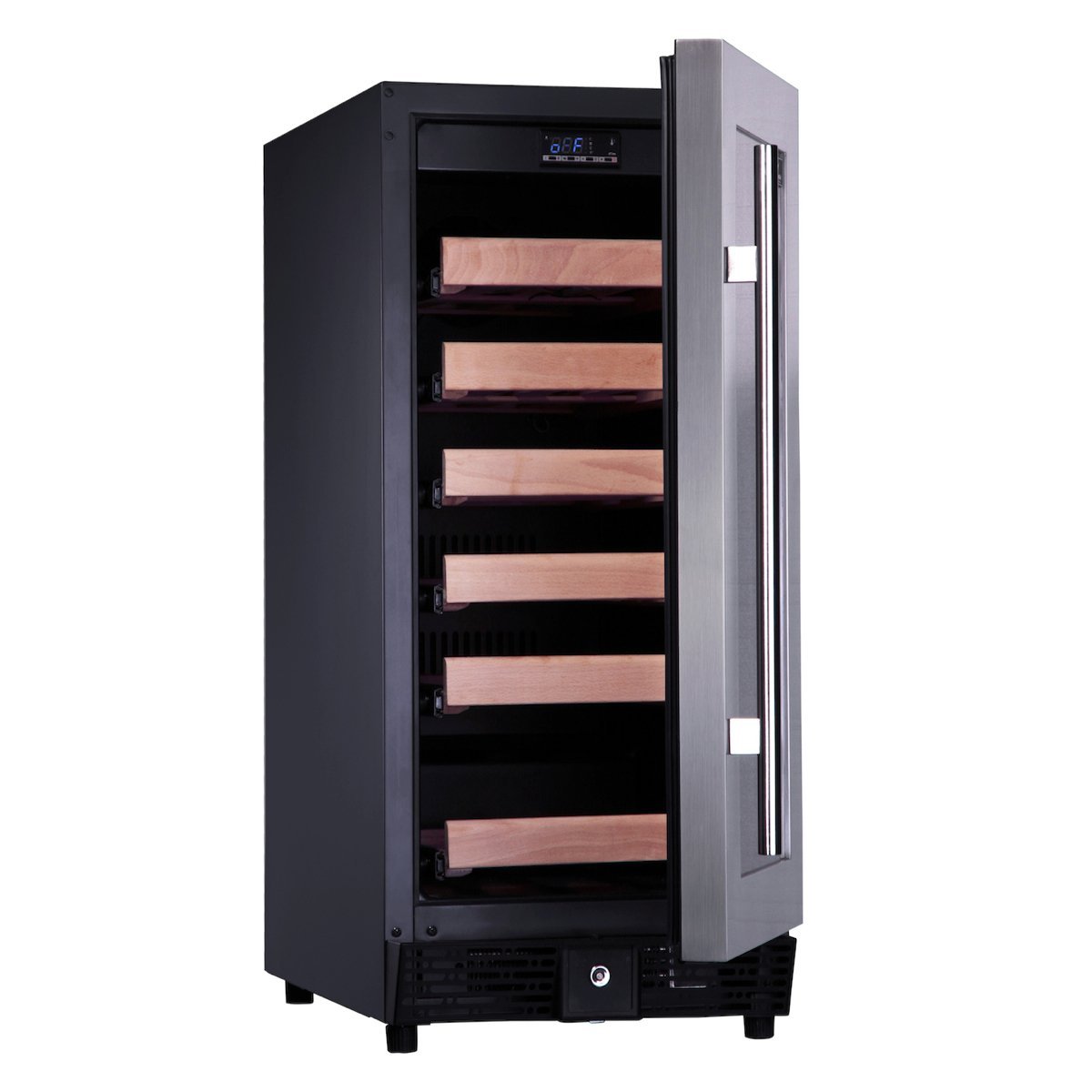 KingsBottle PRO Series 25 Bottle Single Zone Wine Cooler, Black N26