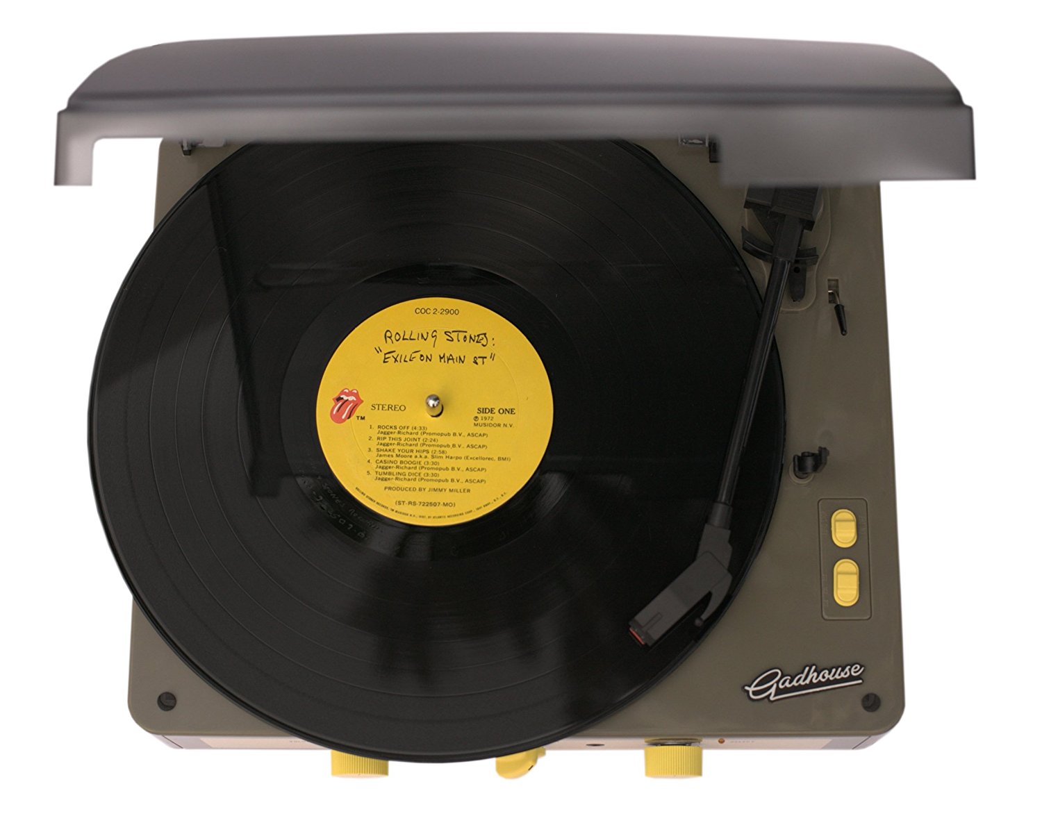 Gadhouse Brad Vintage Record Player 3speed Turntable Built in Bluetooth, Stereo Speakers